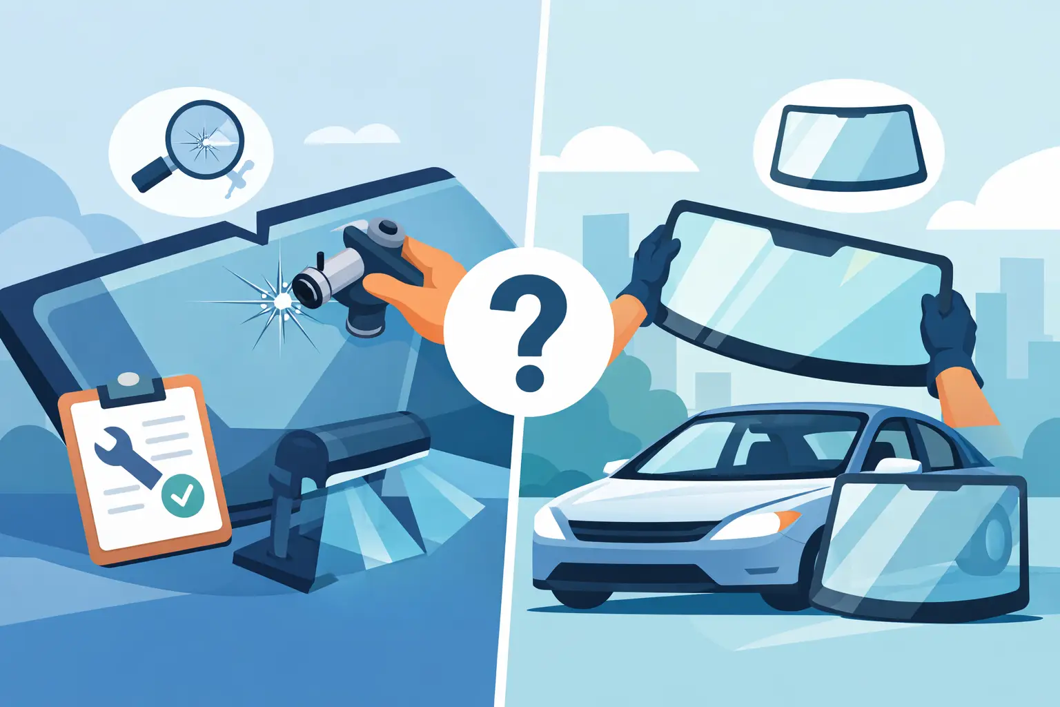 Repair Versus Replace Windshield: What Is Safer?